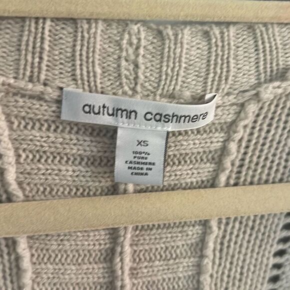 Autumn cashmere oatmeal beige open oversized cardigan size XS 100% cashmere - Picture 4 of 7